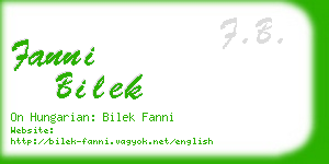 fanni bilek business card